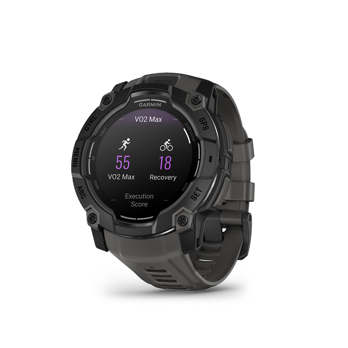 Garmin Instinct 3 50mm AMOLED GPS Smartwatch with Silicone Band Black/Charcoal