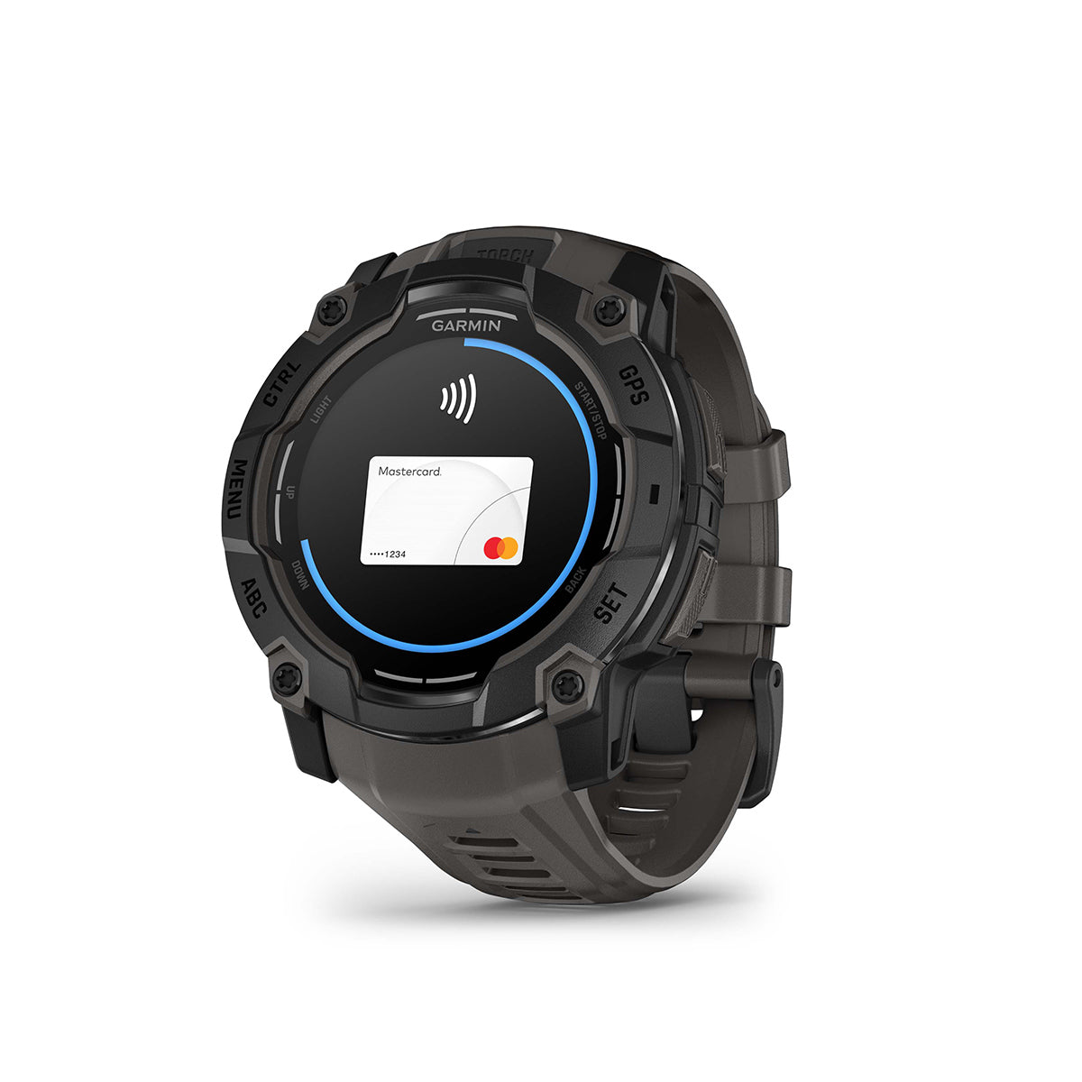 Garmin Instinct 3 50mm AMOLED GPS Smartwatch with Silicone Band Black/Charcoal