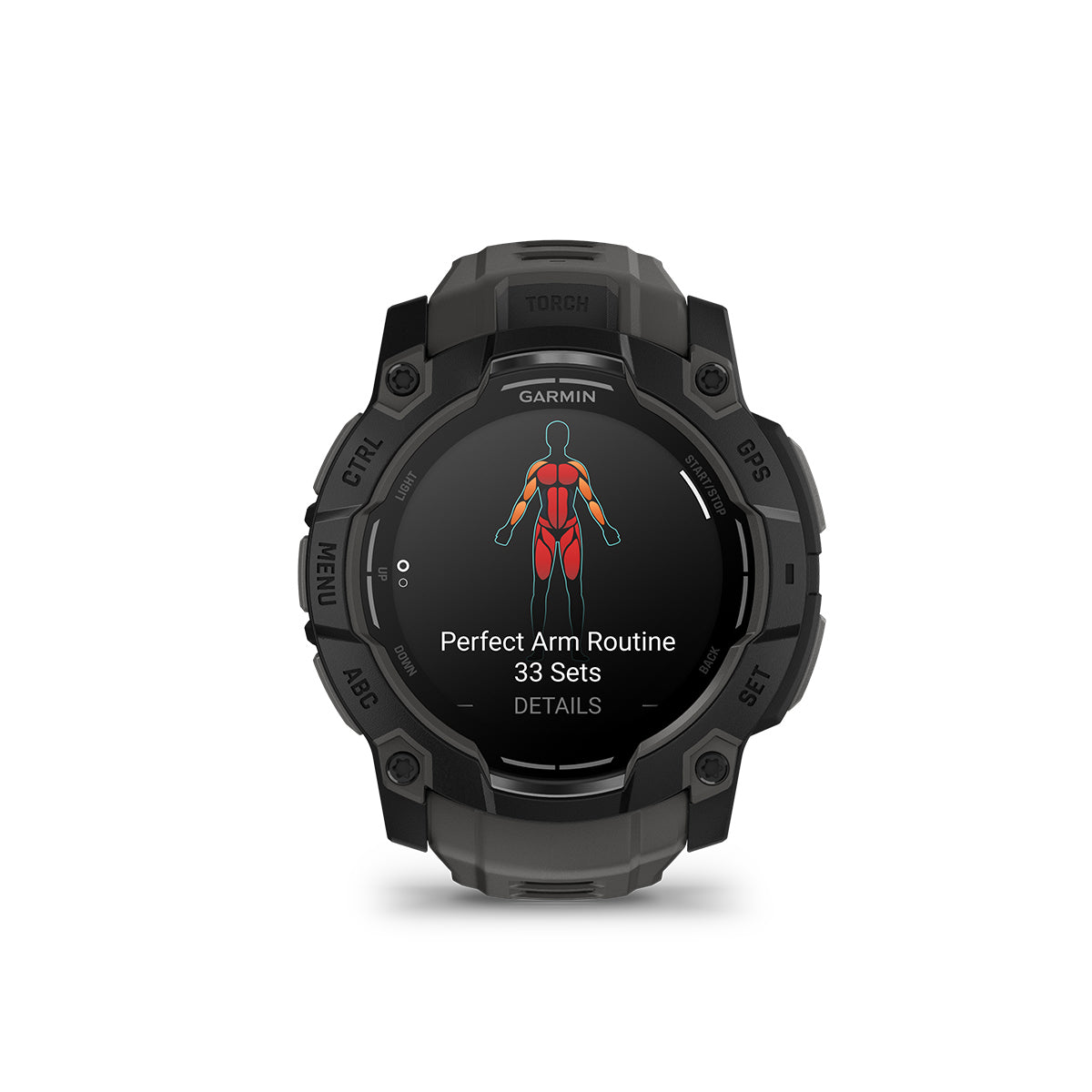 Garmin Instinct 3 50mm AMOLED GPS Smartwatch with Silicone Band Black/Charcoal