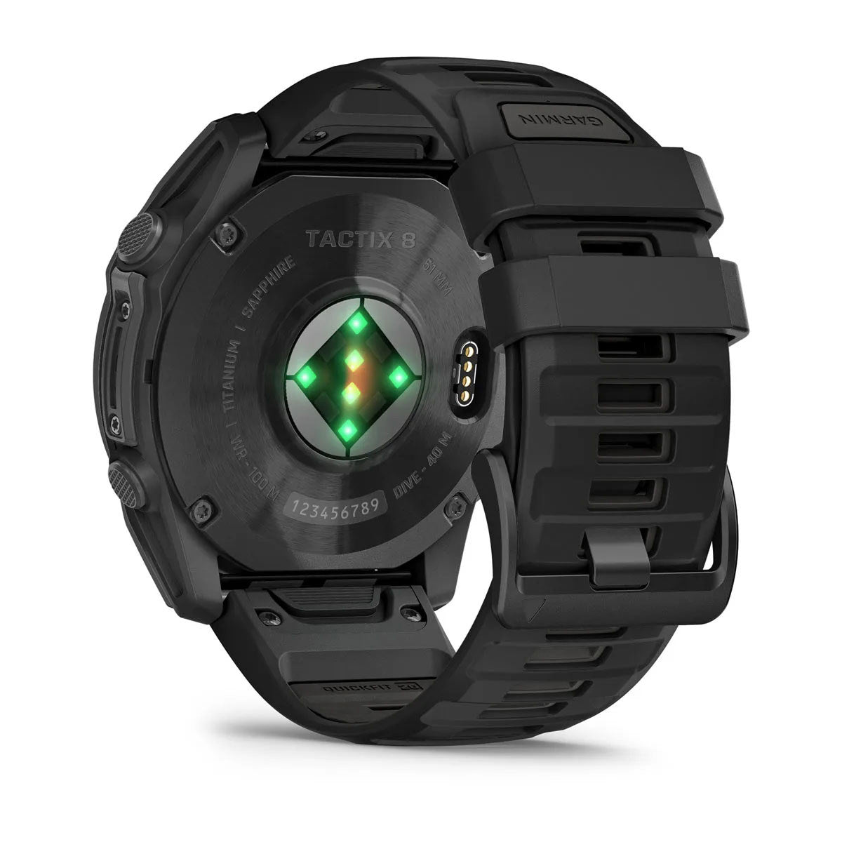 Garmin tactix 8 51mm AMOLED Tactical GPS Smartwatch with Applied Ballistics and Black Silicone Band
