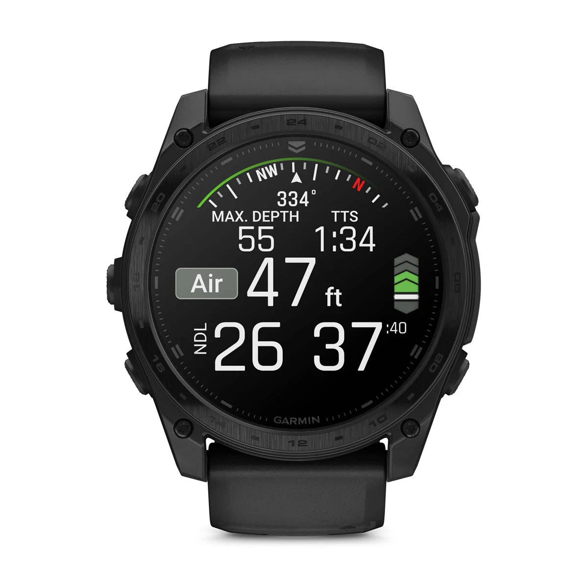 Garmin tactix 8 51mm AMOLED Tactical GPS Smartwatch with Applied Ballistics and Black Silicone Band
