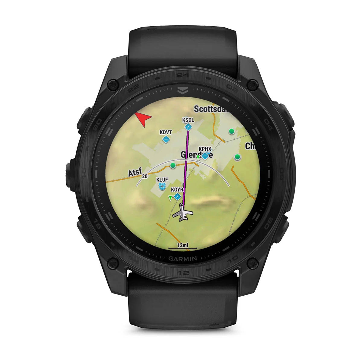 Garmin tactix 8 51mm AMOLED Tactical GPS Smartwatch with Applied Ballistics and Black Silicone Band
