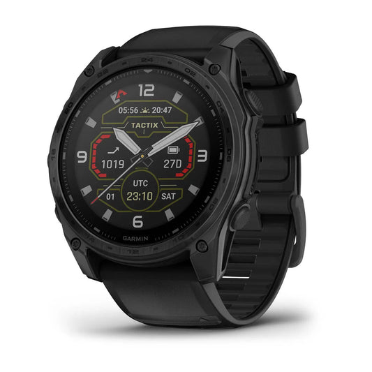 Garmin tactix 8 51mm Solar Tactical GPS Smartwatch with Applied Ballistics and Black Silicone Band