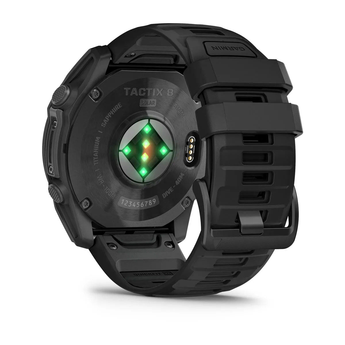Garmin tactix 8 51mm Solar Tactical GPS Smartwatch with Applied Ballistics Elite and Black Silicone Band