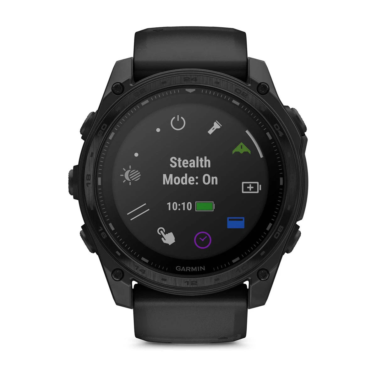 Garmin tactix 8 51mm Solar Tactical GPS Smartwatch with Applied Ballistics Elite and Black Silicone Band