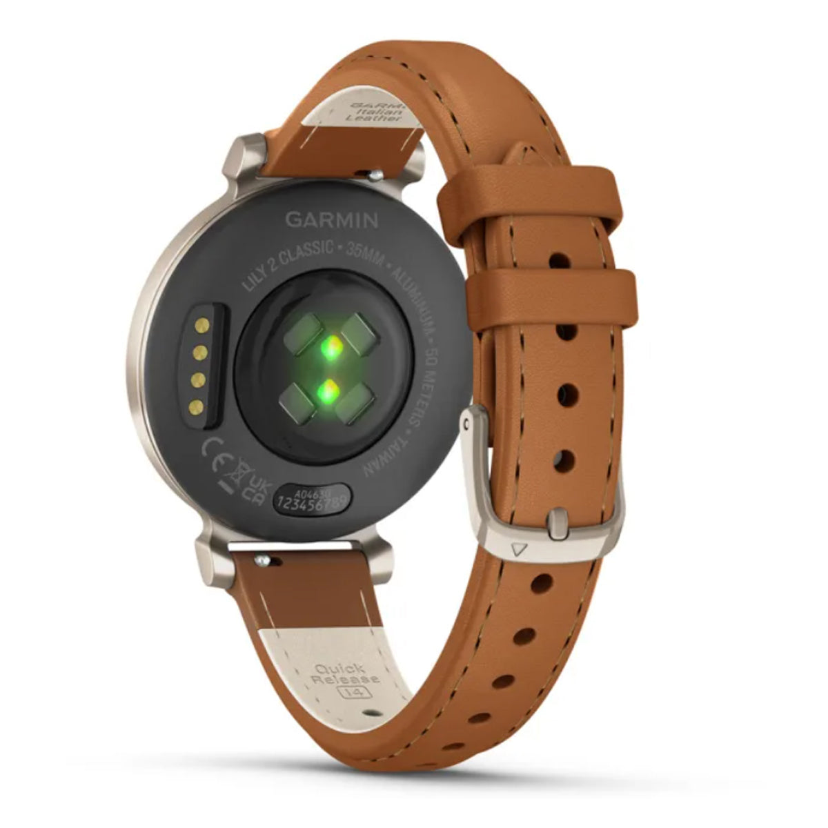Garmin Lily 2 Classic Sport GPS Smartwatch with Band for Women Cream Gold