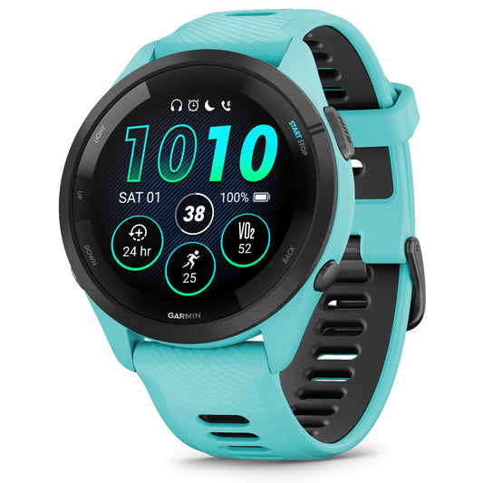 Garmin Forerunner 265 Multisport GPS Smartwatch, Aqua/Black