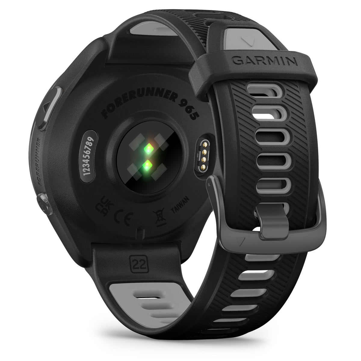 Garmin Forerunner 965 Multisport GPS Smartwatch, Black/Powder Gray