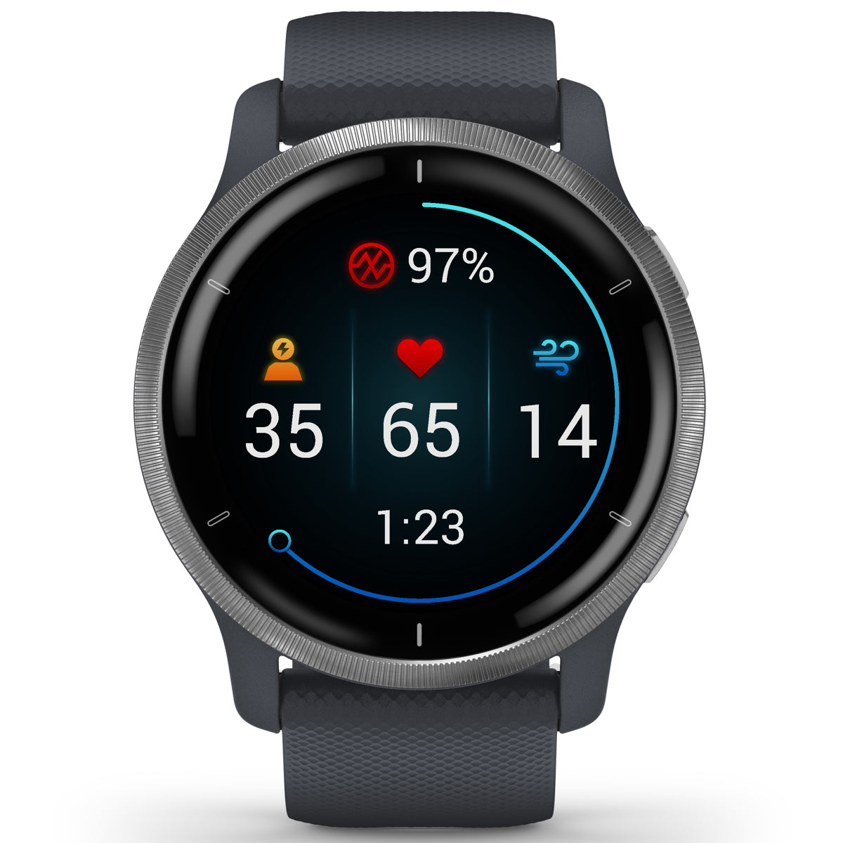 Garmin Venu 2 45mm GPS Smart Watch, Blue Granite