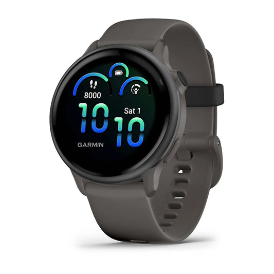 Garmin vívoactive 6, Health and Fitness GPS Smartwatch, AMOLED Display, Up to 11 Days of Battery, Pebble Gray with Slate Band