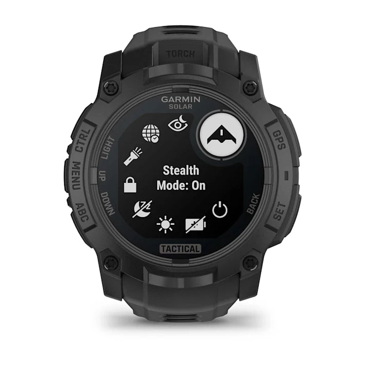 Garmin Instinct 3 Tactical Edition, 50mm, Solar Charged Display, Rugged Outdoor GPS Smartwatch