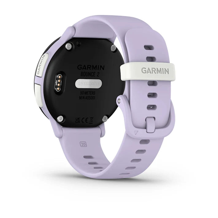 Garmin Bounce 2, Kids Smartwatch with Calling, Messaging and Location Tracking Features, Light Purple