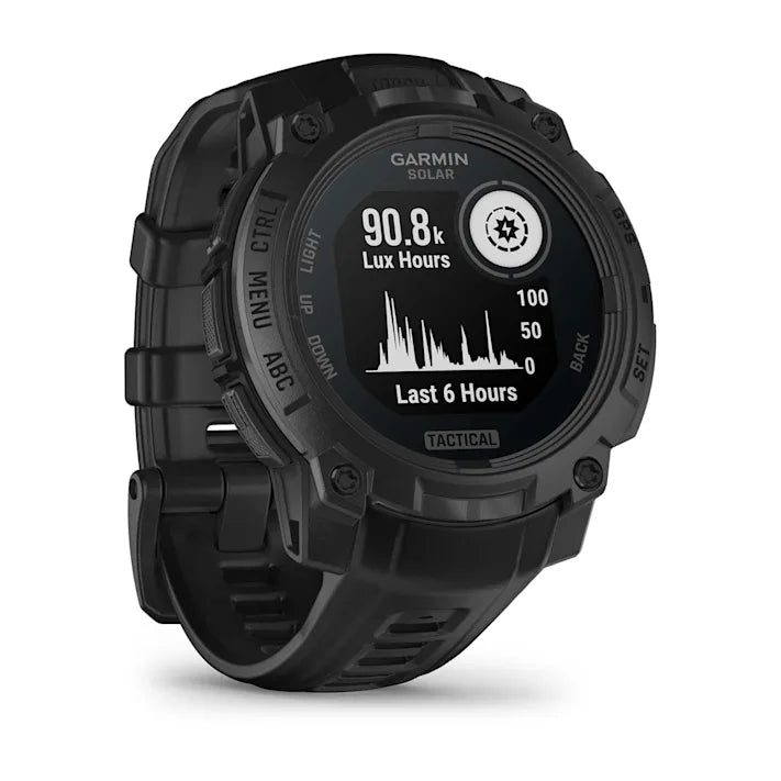 Garmin Instinct 3 Tactical Edition, 45mm, Solar Charged Display, Rugged Outdoor GPS Smartwatch