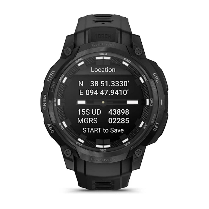 Garmin Instinct Crossover AMOLED - Tactical Edition, Rugged Hybrid GPS Tactical Smartwatch with Analog Watch Hands and Bright AMOLED Display, Black with Black Silicone Band