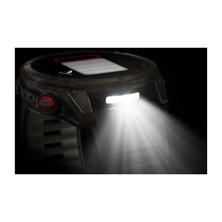 Garmin fēnix 8 Pro, 51mm, AMOLED Display, Premium Connected Multisport GPS Smartwatch, inReach Technology, Sapphire, Carbon Gray DLC Titanium with Black/Pebble Gray Silicone Band